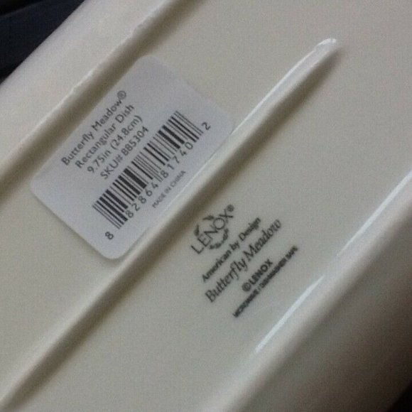 new in box Lenox Swallowtail Butterfly Meadow 9.75" Porcelain Tray Lilac Floral - Picture 5 of 10